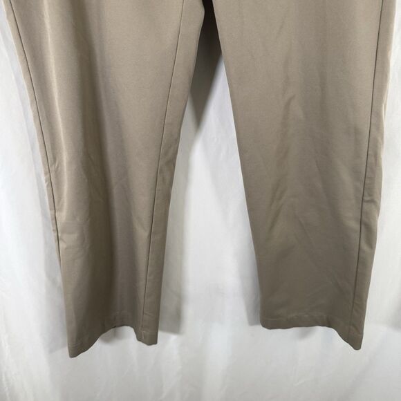 ADIDAS Pants Men's 30x27 Beige Climalite Flat Front Golf Work Lightweight - Picture 3 of 10